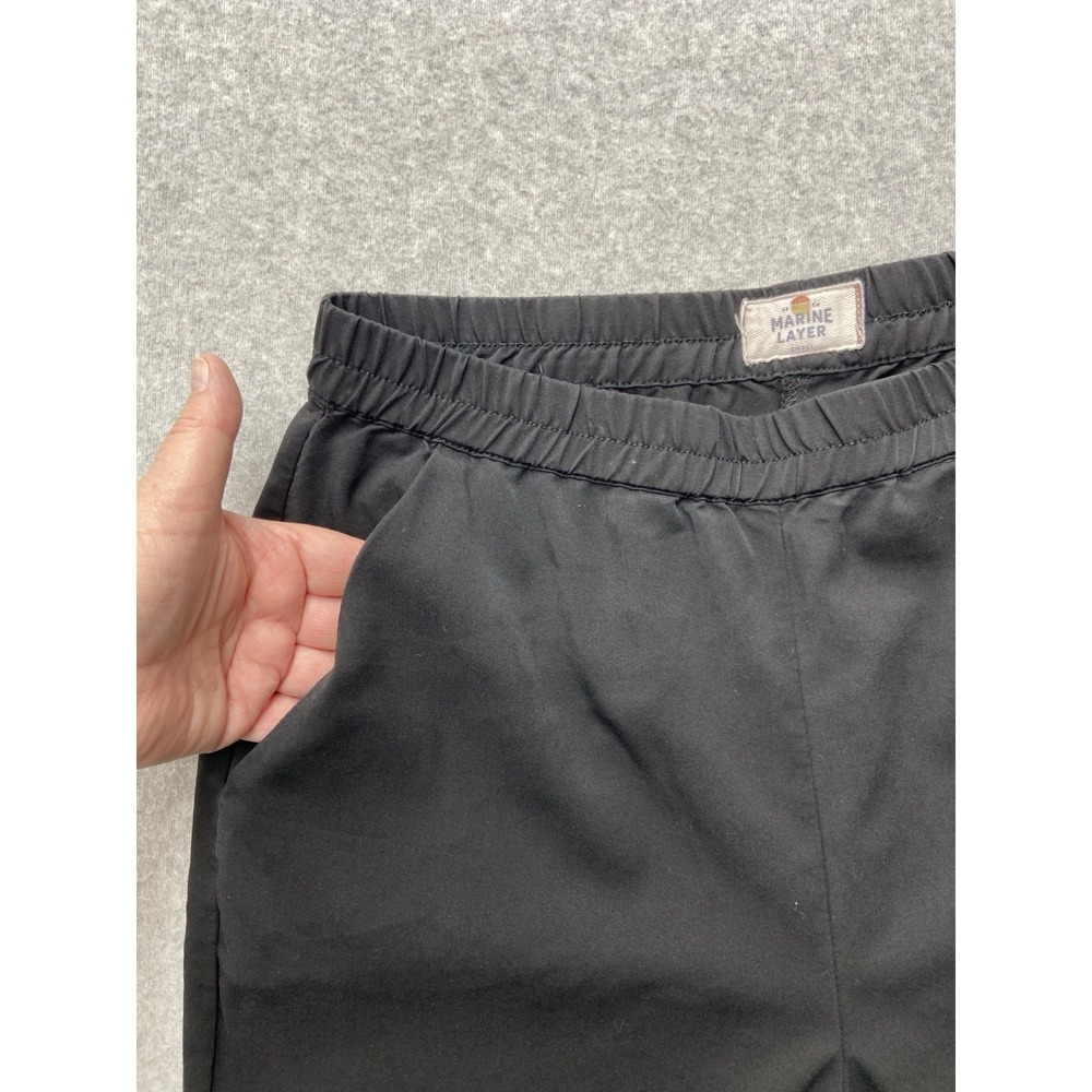 Marine Layer Womens Pants Small Black Cropped Weastband Casual Outdoor - Picture 6 of 9